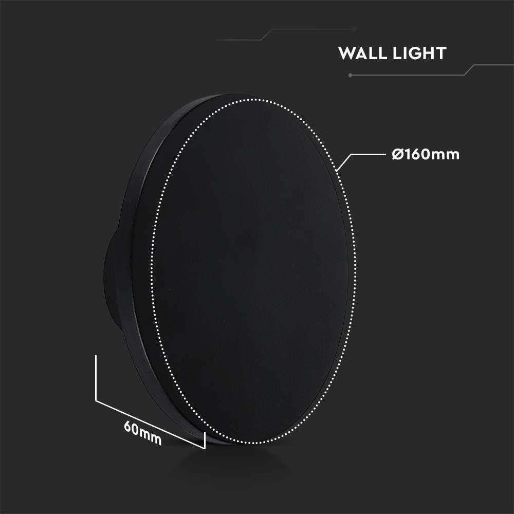 12W Plafon LED / Barwa:4000K / Klosz: Okrągły czarny