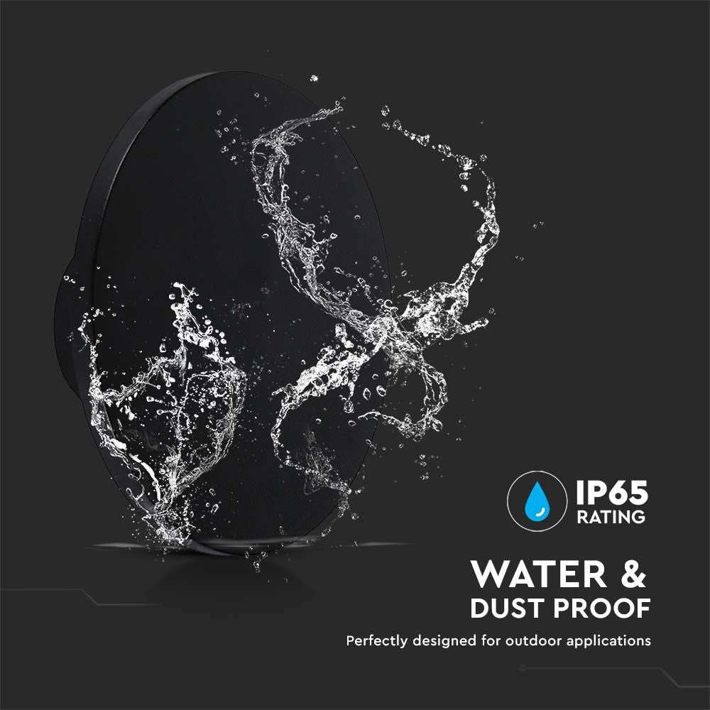 12W Plafon LED / Barwa:3000K / Klosz: Okrągły czarny