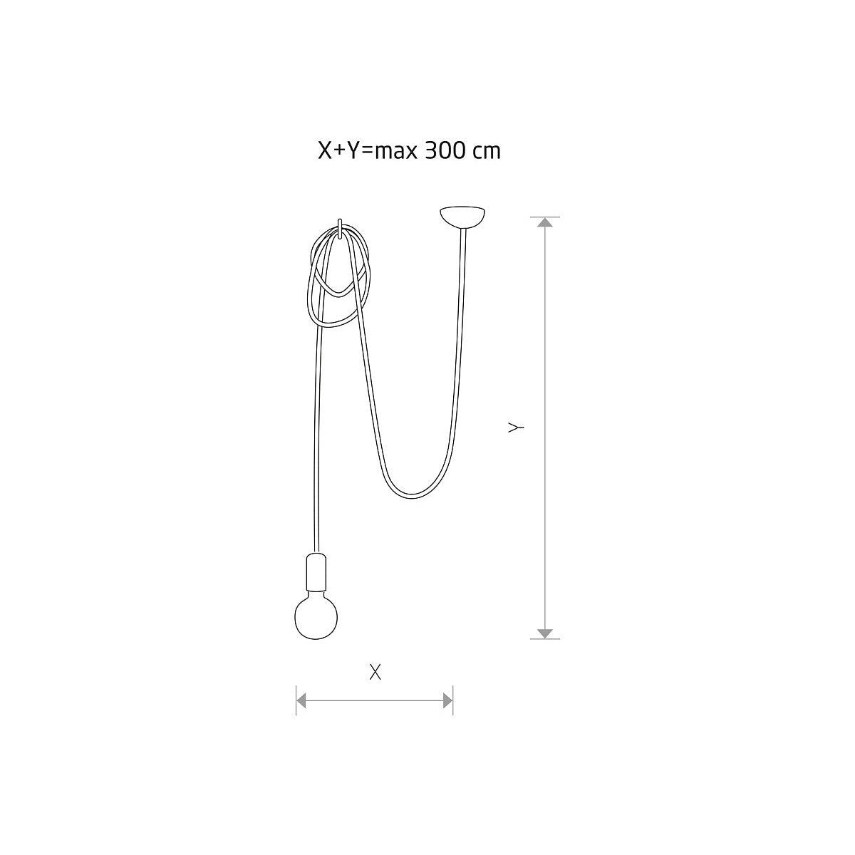 Nowodvorski Lampa wisząca SPIDER 25W only LED 50/60Hz - Przewód w oplocie - Czarny III 6792
