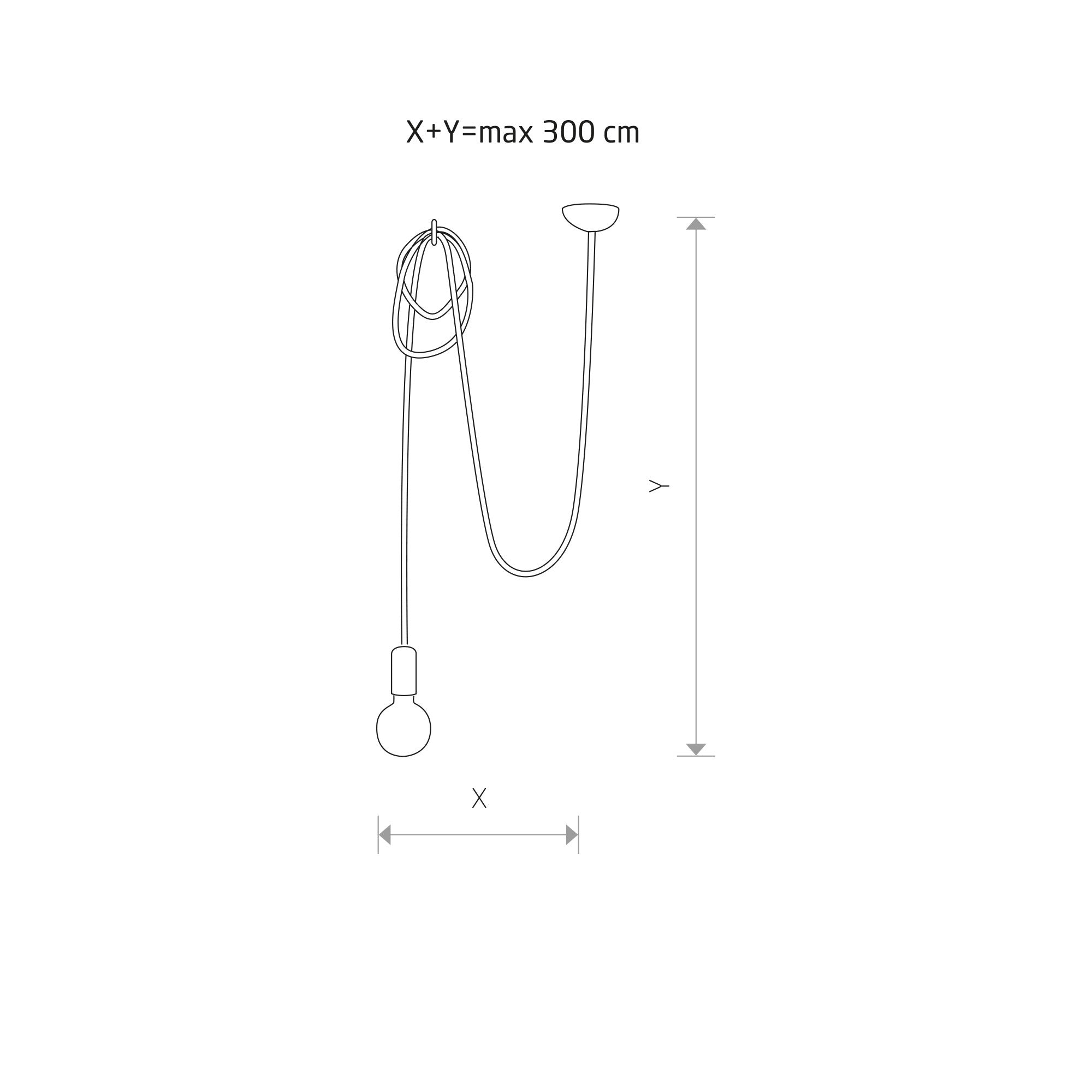 Nowodvorski Lampa wisząca SPIDER 25W only LED 50/60Hz - Przewód w oplocie - Czarny III 6792
