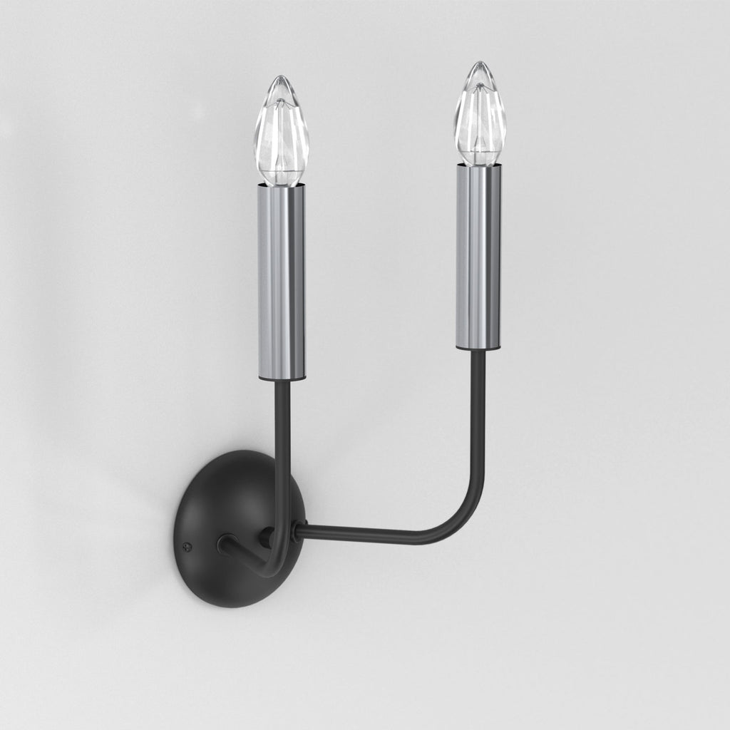 kinkiet Akasya black/chrome 2xE14