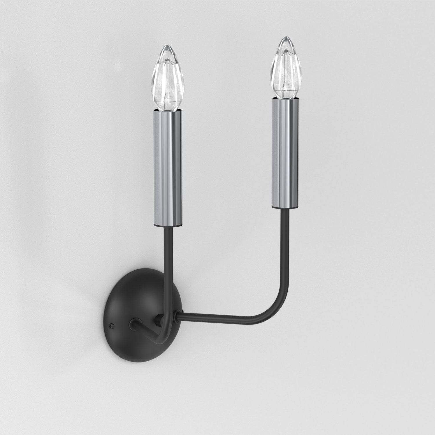 kinkiet Akasya black/chrome 2xE14