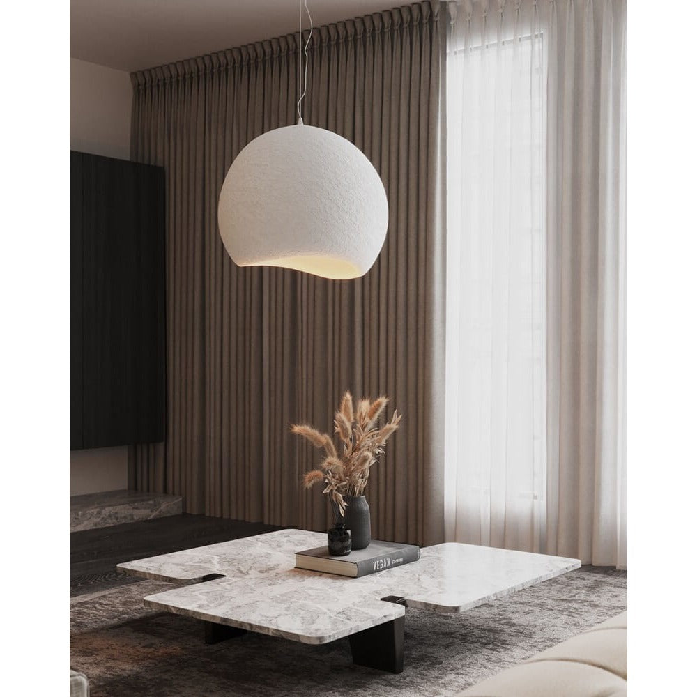 Maxlight Lampa wisząca Pierre 48cm - Źywica - Biały P0533