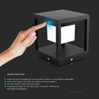 2W Lampa ogrodowa LED solarna / Barwa:3000K / Obudowa: Czarna