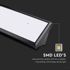 12W Lampa ścienna LED / Ukośna / Barwa:6400K / Obudowa: Czarna