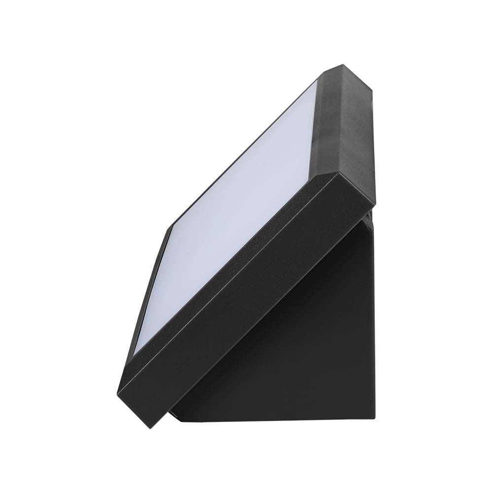 12W Lampa ścienna LED / Ukośna / Barwa:6400K / Obudowa: Czarna