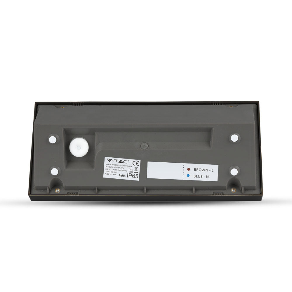 12W Lampa ścienna LED / Ukośna / Barwa:6400K / Obudowa: Czarna