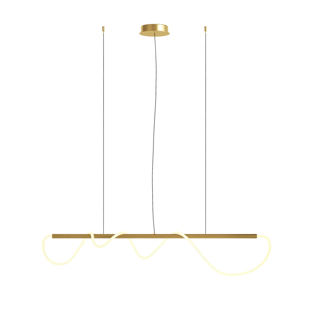 Maytoni Lampa wisząca Tau - Aluminium - Złoty MOD166PL-L30G3K