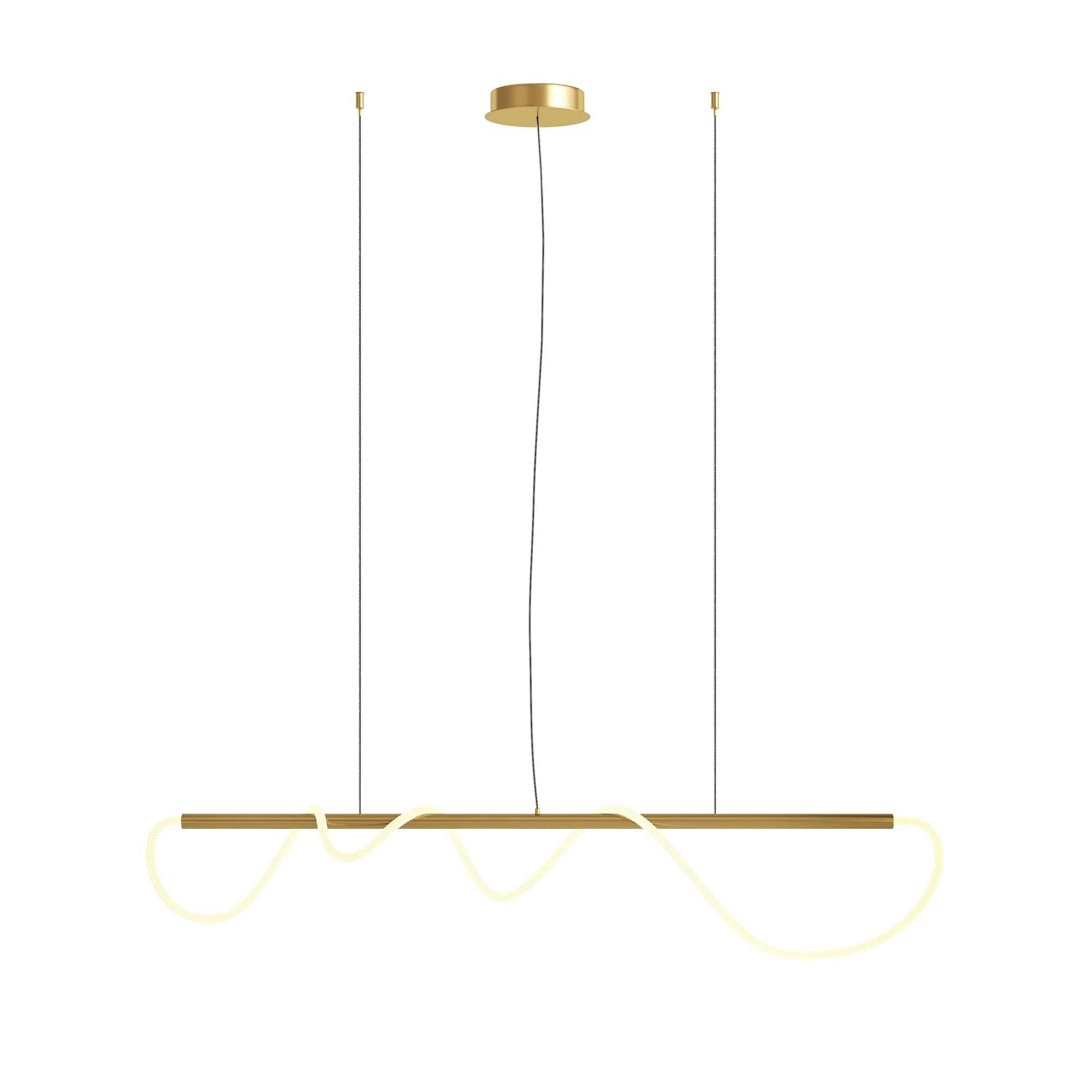 Maytoni Lampa wisząca Tau - Aluminium - Złoty MOD166PL-L30G3K