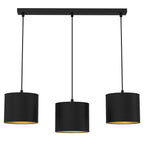 żyrandol Arden listwa, black, cylinder shade dia 180, h 150 black/gold 3xE27