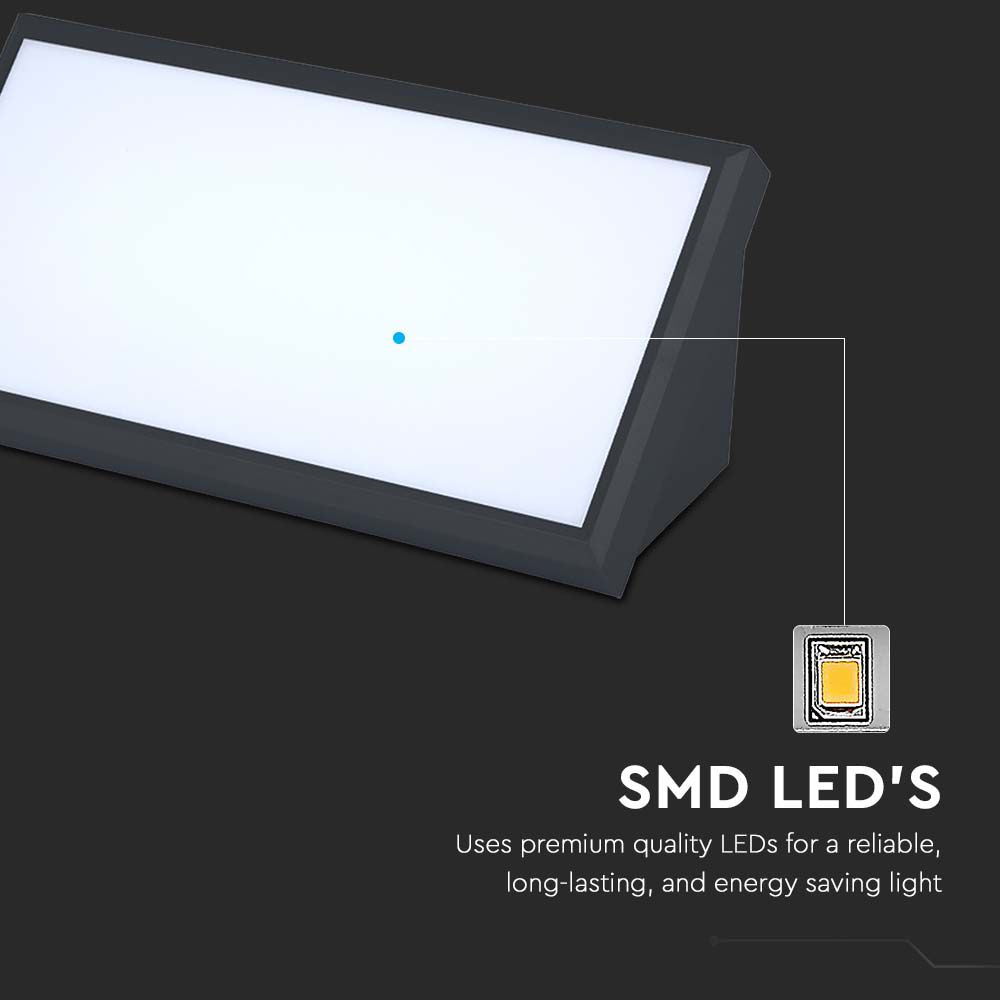 20W Lampa ścienna LED / Ukośna / Barwa:3000K / Obudowa: Czarna