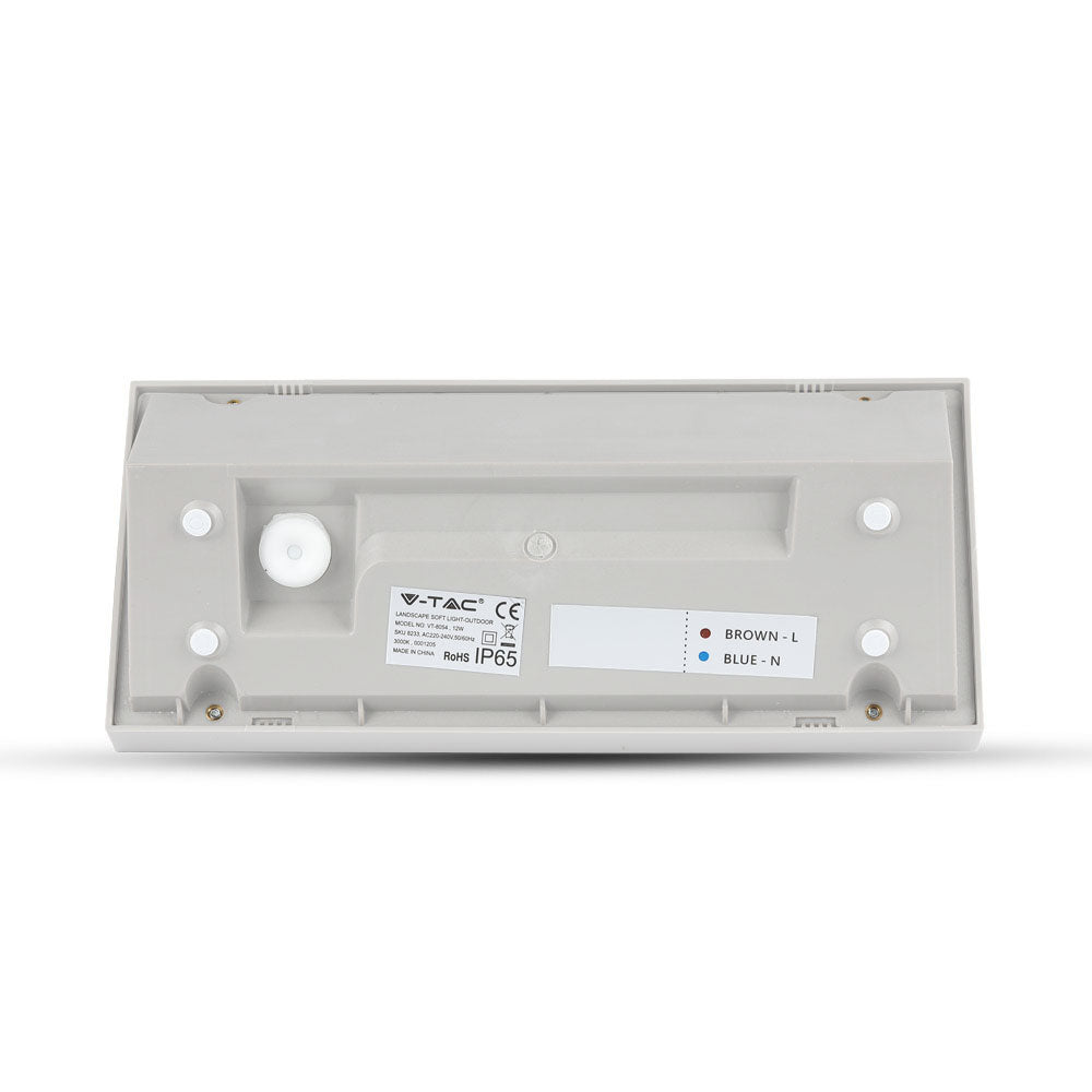 12W Lampa ścienna LED / Ukośna / Barwa:4000K / Obudowa: Biała