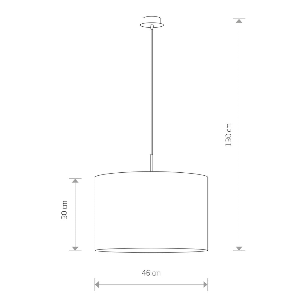 Nowodvorski Lampa wisząca ALICE L 25W only LED 50/60Hz - Tkanina - Szary 6816
