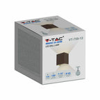 11W Kinkiet kwadratowy LED / CHIP BRIDGELUX / Barwa:3000K / Brązowy