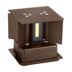 11W Kinkiet kwadratowy LED / CHIP BRIDGELUX / Barwa:3000K / Brązowy