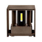 11W Kinkiet kwadratowy LED / CHIP BRIDGELUX / Barwa:3000K / Brązowy