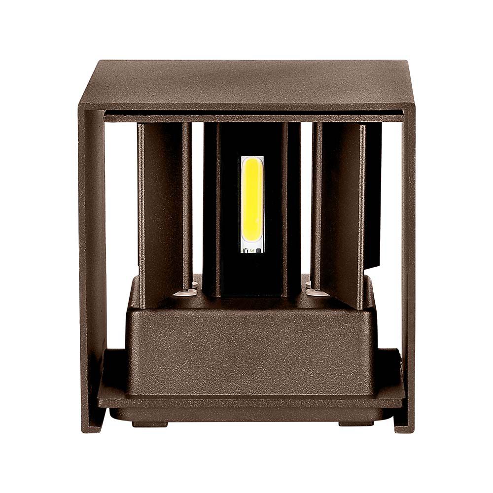 11W Kinkiet kwadratowy LED / CHIP BRIDGELUX / Barwa:3000K / Brązowy