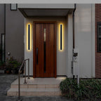 17W Lampa ścienna LED / Barwa: 3000K / Obudowa: Czarny / IP54 / Pionowa