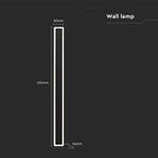 17W Lampa ścienna LED / Barwa: 3000K / Obudowa: Czarny / IP54 / Pionowa