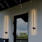 12W Lampa ścienna LED / Barwa: 3000K / Obudowa: Czarny / IP54 / Pionowa