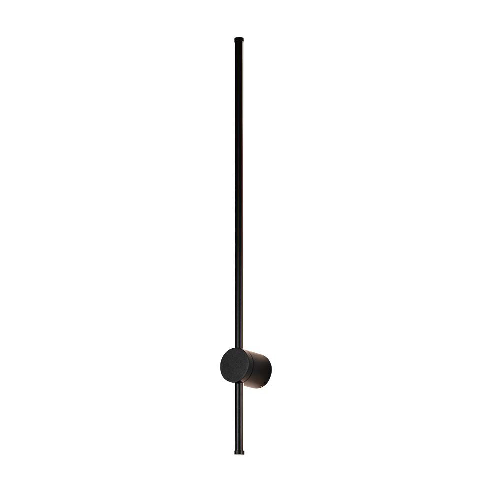 12W Lampa ścienna LED / Barwa: 3000K / Obudowa: Czarny / IP54 / Pionowa