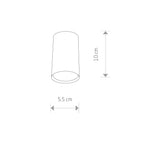 Nowodvorski Lampa downlights natynkowa EYE S 10W only LED 50/60Hz - Stal lakierowana - Czarny 6836