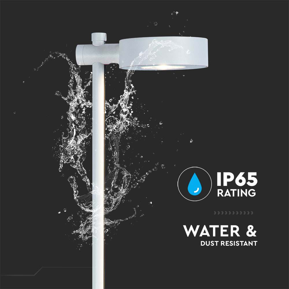 7W LED Słupek ogrodowy / Barwa: 4000K / Obudowa: Biały / IP54
