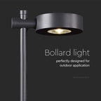 7W LED Słupek ogrodowy / Barwa: 4000K / Obudowa: Czarny / IP54