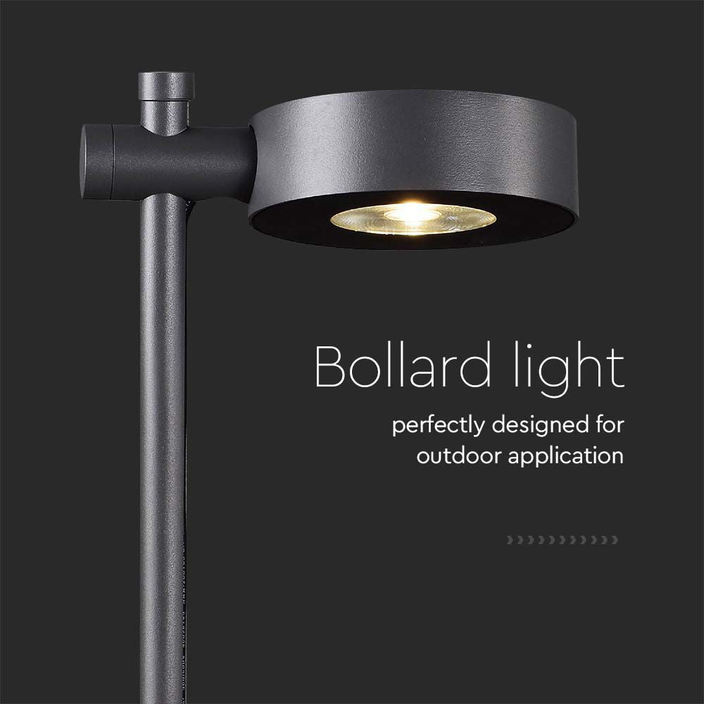 7W LED Słupek ogrodowy / Barwa: 4000K / Obudowa: Czarny / IP54