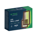 20W Lampa ścienna LED / Barwa: 3000K / Obudowa: Brązowy / IP54