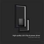 20W Lampa ścienna LED / Barwa: 4000K / Obudowa: Czarny / IP54