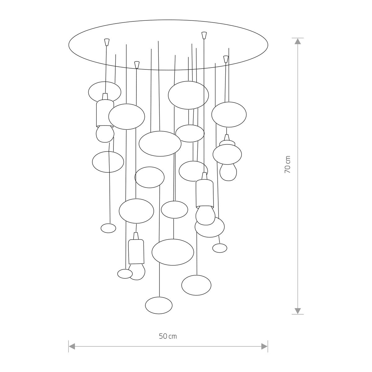 Nowodvorski Lampa przysufitowa SALVA G 25W only LED 50/60Hz - Szkło - Chrom 6845