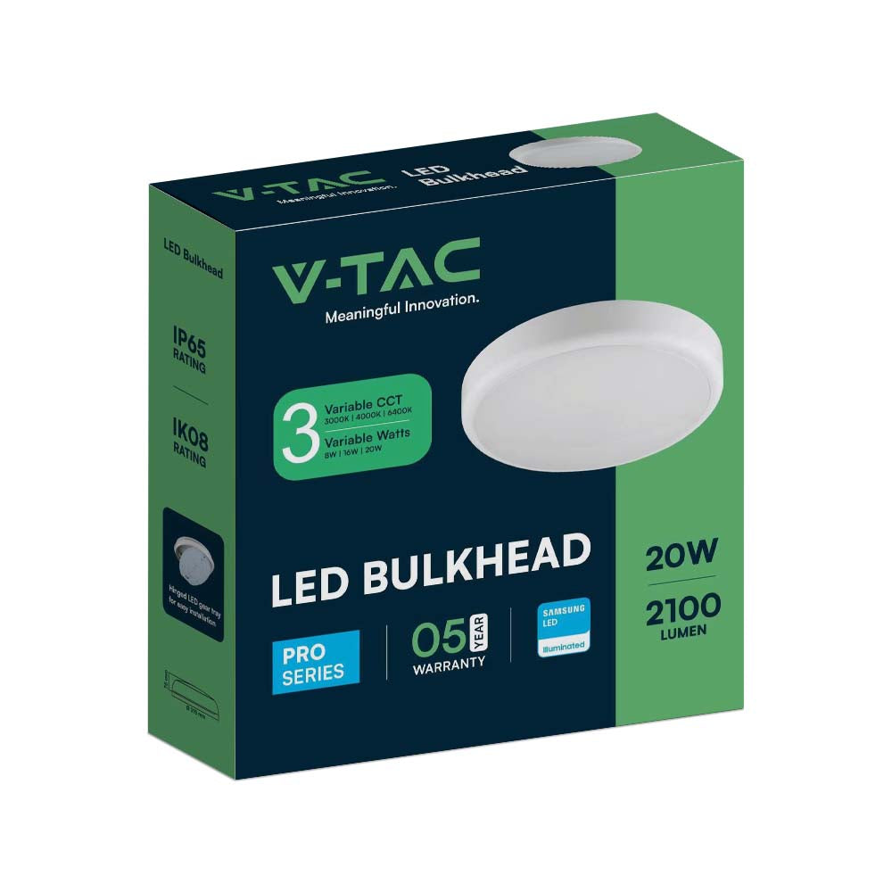 8W/16W/20W Dekoracyjny plafon LED / Chip Samsung / Barwa: 3w1 / Klosz: Okrągły / IP65