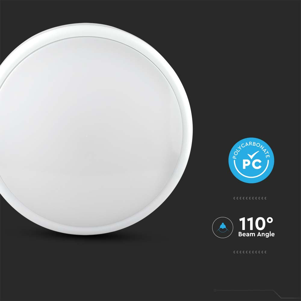 8W/16W/20W Dekoracyjny plafon LED / Chip Samsung / Barwa: 3w1 / Klosz: Okrągły / IP65