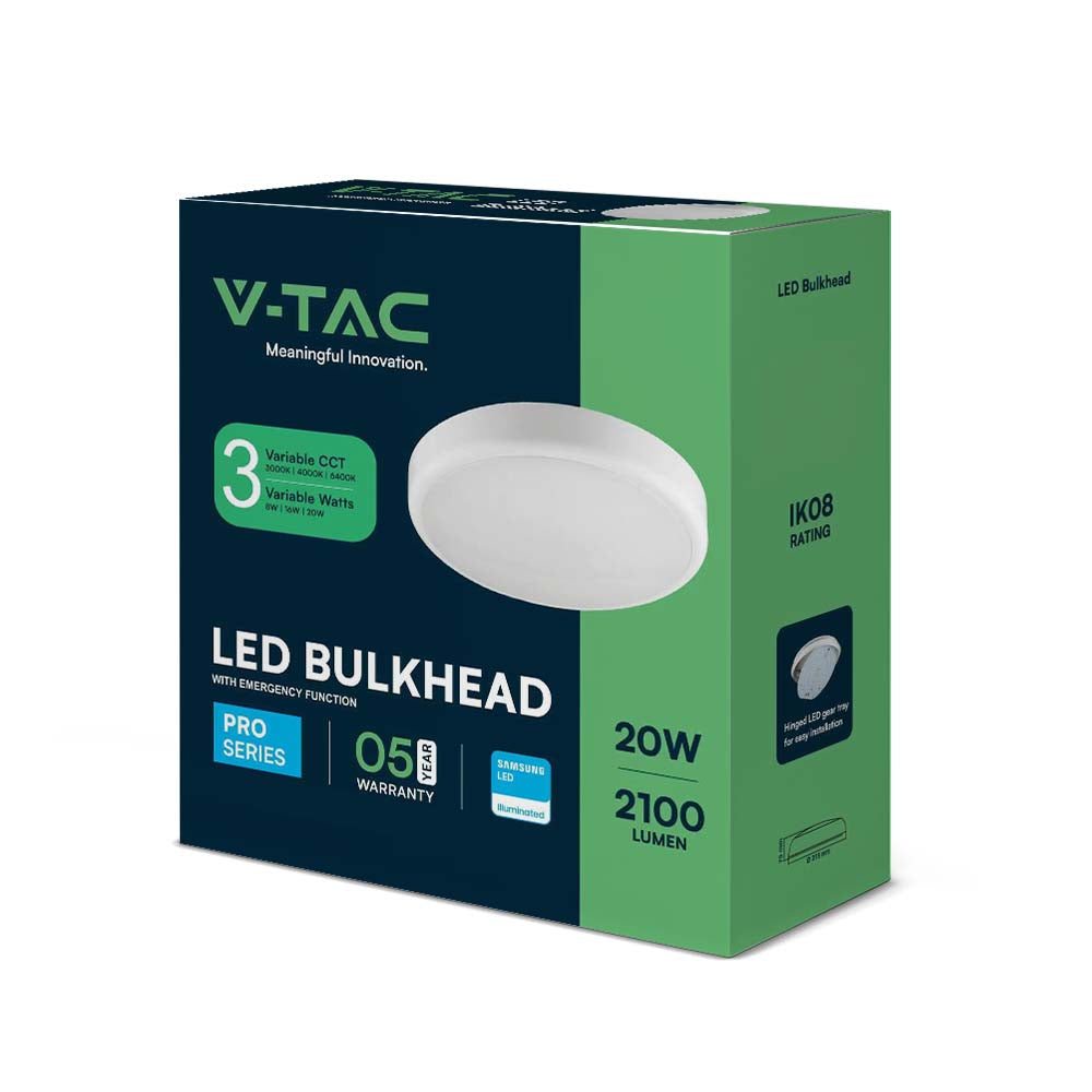 8W/16W/20W Dekoracyjny plafon LED / Moduł awaryjny / Chip Samsung / Barwa: 3w1 / Klosz: Okrągły / IP54