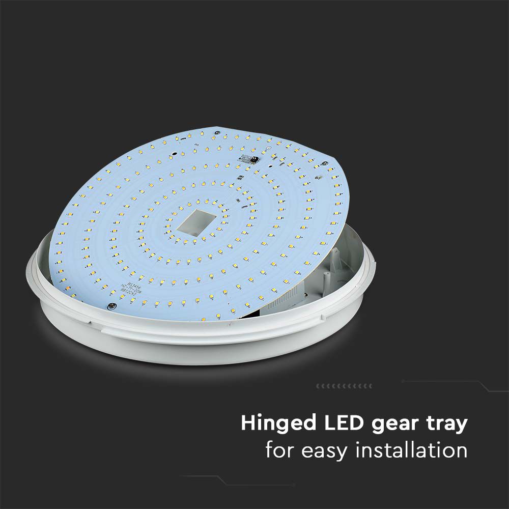 8W/16W/20W Dekoracyjny plafon LED / Moduł awaryjny z sensorem / Chip Samsung / Barwa: 3w1 / Klosz: Okrągły / IP54