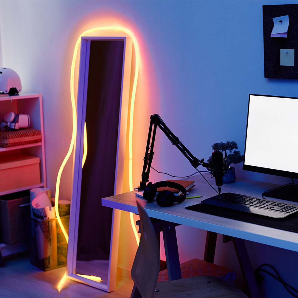 12W NEON FLEX okrągły / Barwa: 3000K / Zasilanie: 24V / IP20 / Rolka:10m