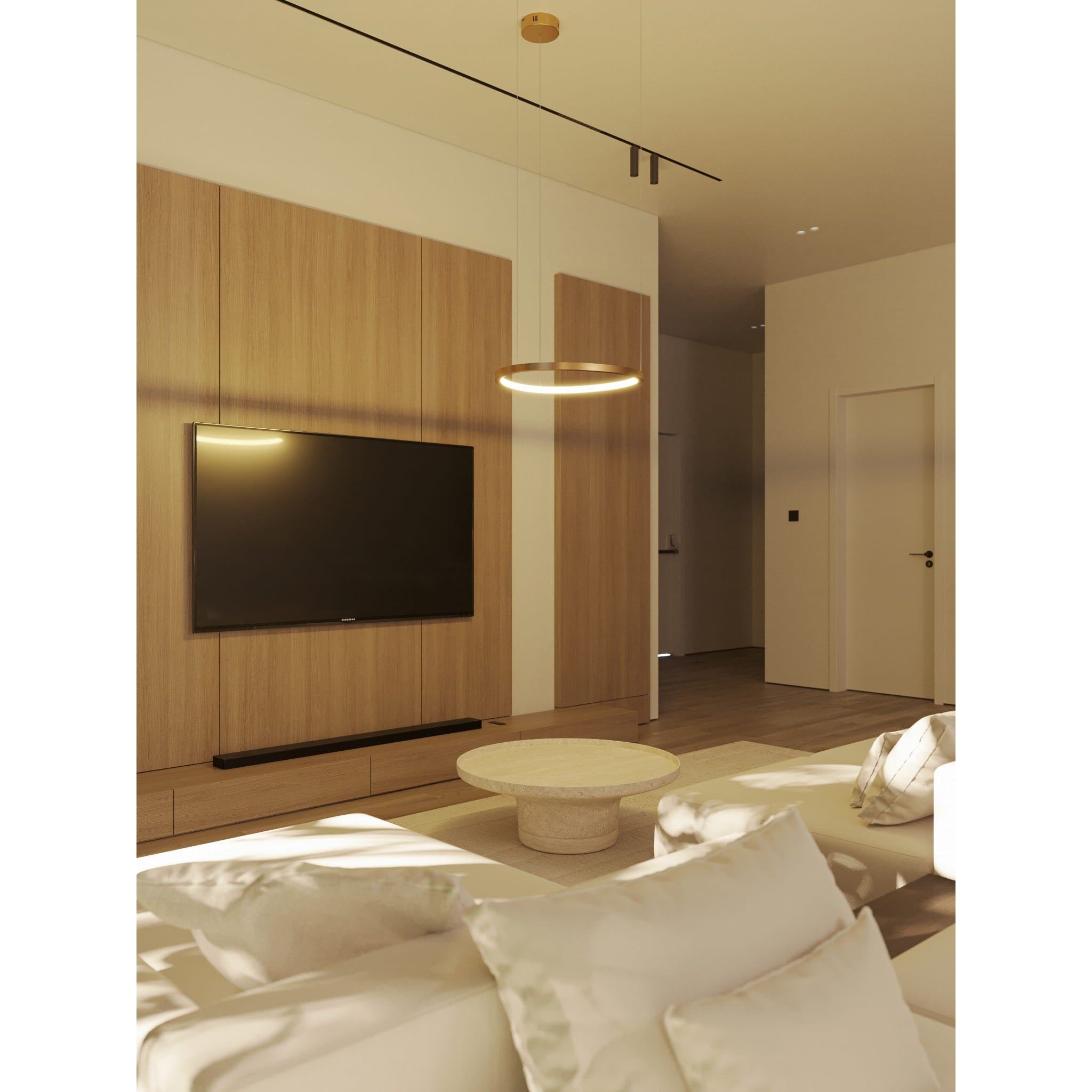 Maxlight Lampa wisząca Cayenne 60 cm - Metal - Miedź szczotkowana P0605D