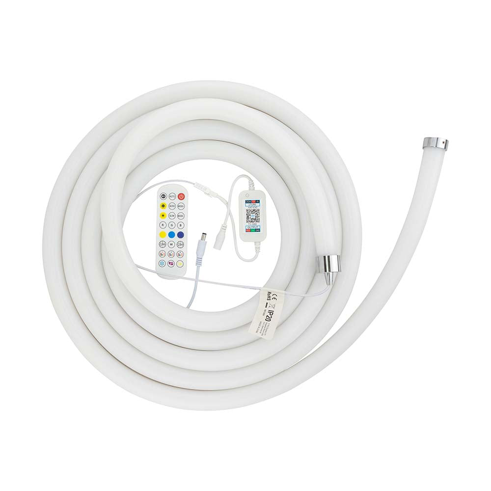 24W Zestaw NEON FLEX NEON z sterownikiem i pilotem / Barwa: MAGIC RGB / Zasilanie: 24V / IP20 / Rolka:10m