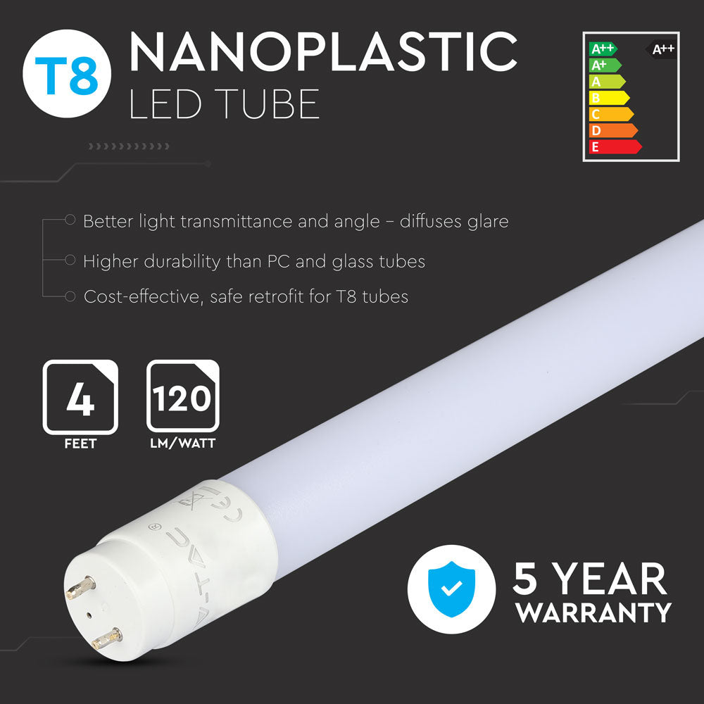 18W T8 Świetlówka LED T8 120 cm / Chip SAMSUNG / Barwa:3000K / HIGH LUMENS