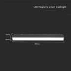 12W Lampa Smart LED Magnetic na szynoprzewodzie 3w1 / Obudowa: Czarna