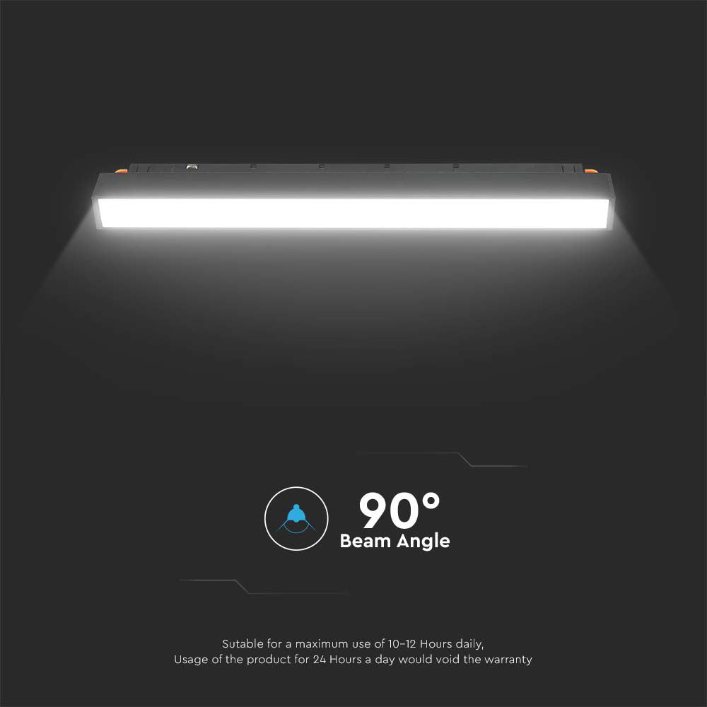 12W Lampa Smart LED Magnetic na szynoprzewodzie 3w1 / Obudowa: Czarna
