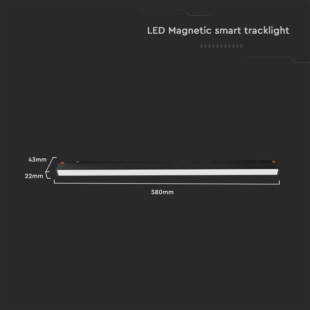 20W Lampa Smart LED Magnetic na szynoprzewodzie 3w1 / Obudowa: Czarna