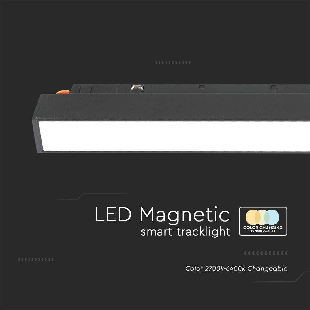20W Lampa Smart LED Magnetic na szynoprzewodzie 3w1 / Obudowa: Czarna
