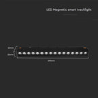 14W Lampa Smart LED Magnetic na szynoprzewodzie 3w1 / Obudowa: Czarna