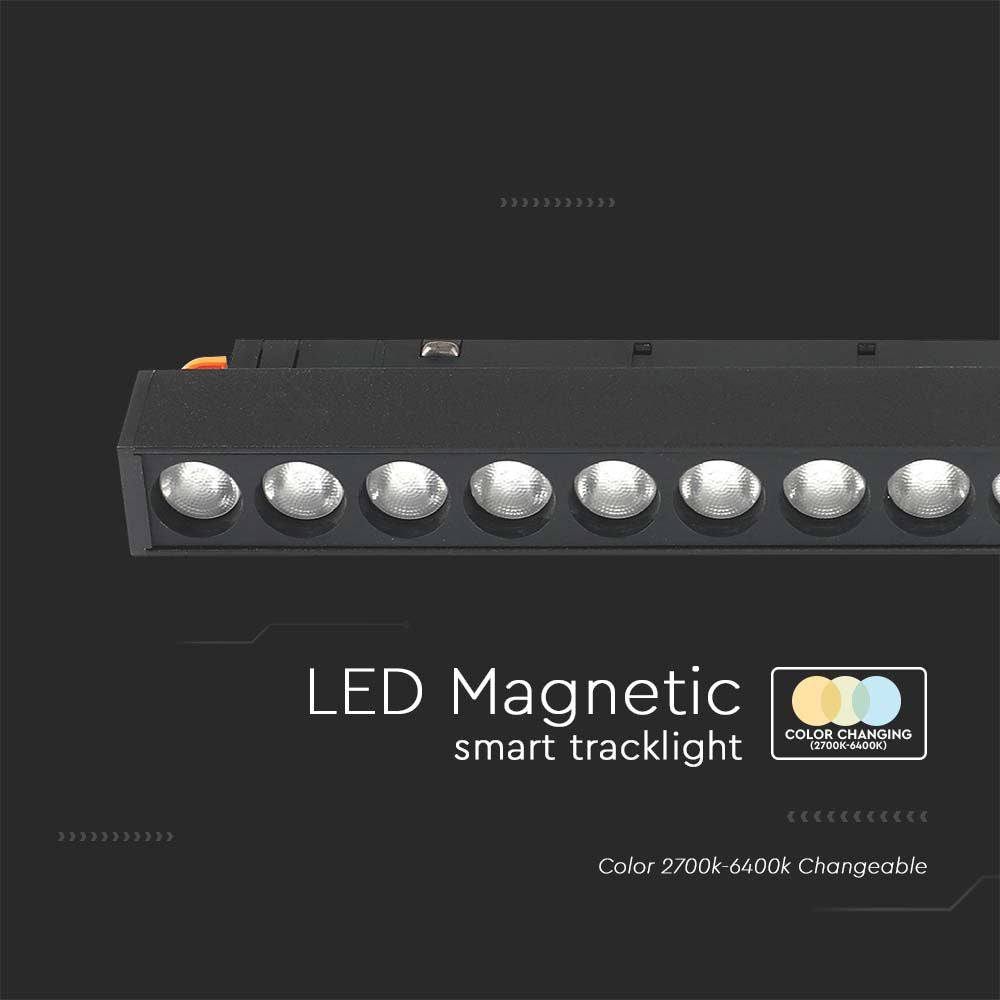 14W Lampa Smart LED Magnetic na szynoprzewodzie 3w1 / Obudowa: Czarna