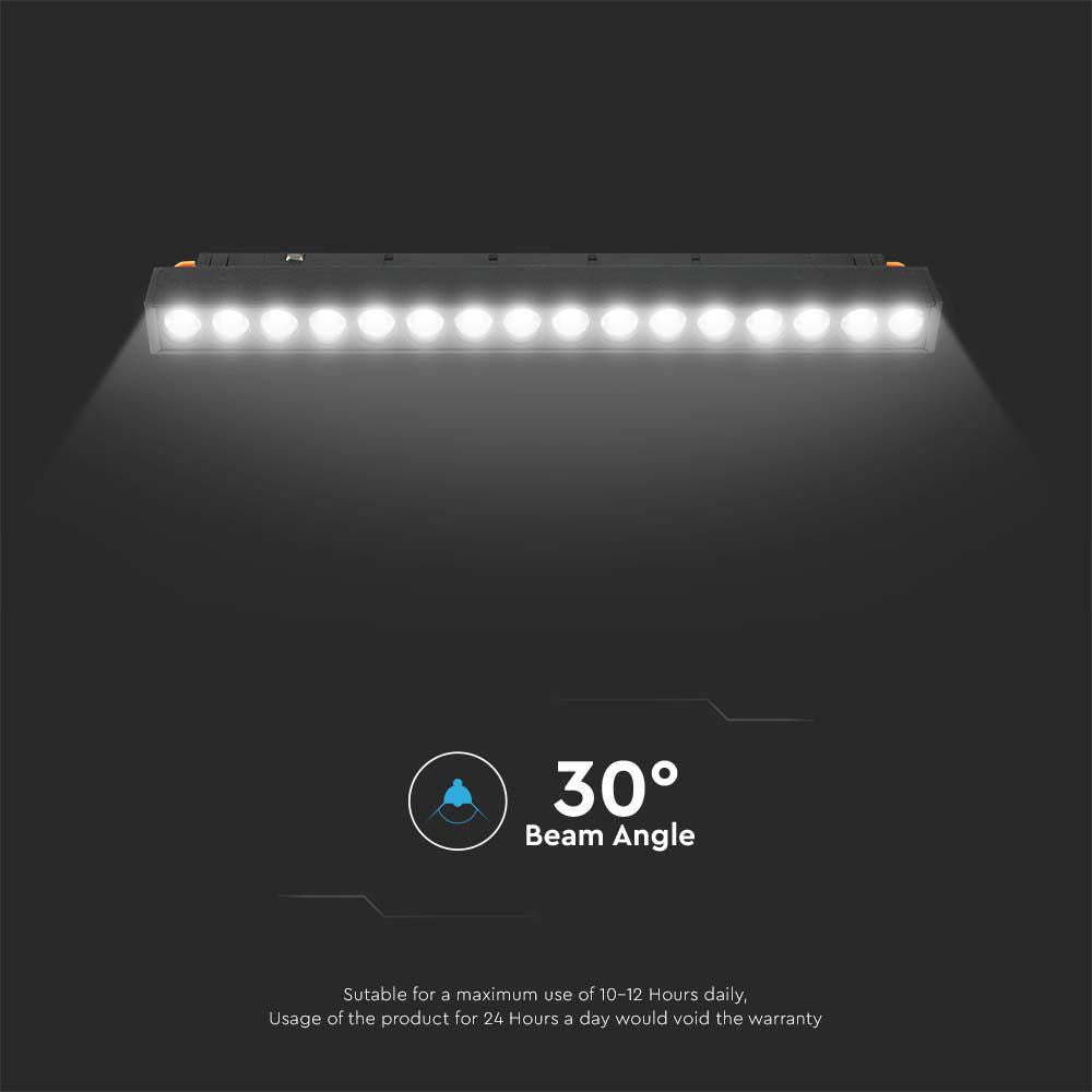 14W Lampa Smart LED Magnetic na szynoprzewodzie 3w1 / Obudowa: Czarna