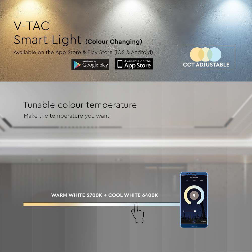 20W Lampa Smart LED Magnetic na szynoprzewodzie 3w1 / Obudowa: Czarna