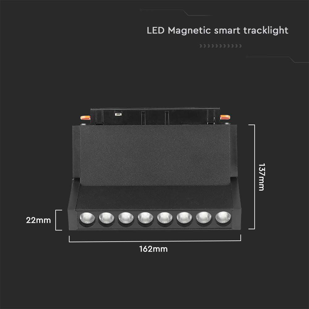 10W Lampa Smart LED Magnetic na szynoprzewodzie 3w1 / Obudowa: Czarna