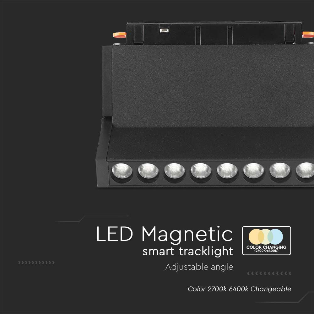 10W Lampa Smart LED Magnetic na szynoprzewodzie 3w1 / Obudowa: Czarna